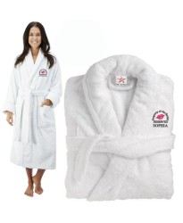 Deluxe Terry cotton with PROPERTY OF THE BRIDE RESERVED CUSTOM TEXT Embroidery bathrobe